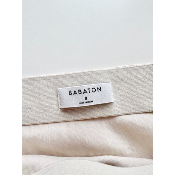 Aritzia BABATON Denude Ivory Satin Mini Slip Skirt, Size 8 - Picture 9 of 15